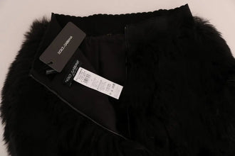 Black Mink Nutria Fur Mini Hot Pants Dolce & Gabbana