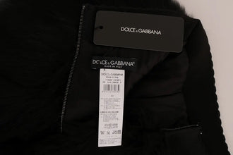Black Lamb Fox Fur Mini Hot Pants Dolce & Gabbana