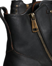 Dolce & Gabbana Black Lace Up Mid Calf Boots Men Shoes