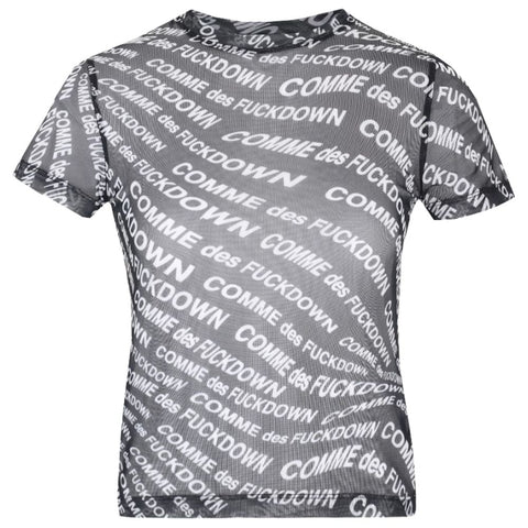 Comme Des Fuckdown Black Polyester Women T-Shirt