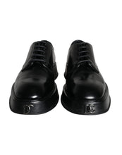 Dolce & Gabbana Black Calf Leather Derby Formal Dress Shoes