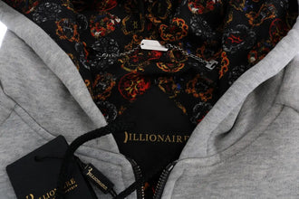 Gray Cotton Hooded Sweatsuit Billionaire Italian Couture