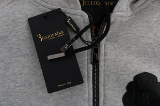 Gray Cotton Hooded Sweatsuit Billionaire Italian Couture