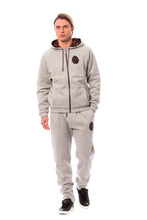 Gray Cotton Hooded Sweatsuit Billionaire Italian Couture