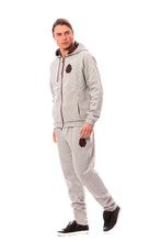 Gray Cotton Hooded Sweatsuit Billionaire Italian Couture