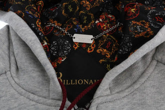 Gray Cotton Hooded Sweatsuit Billionaire Italian Couture