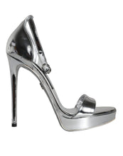 Dolce & Gabbana Silver KEIRA Heels Ankle Strap Sandals Shoes