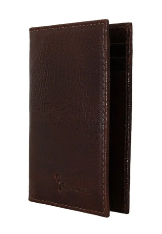 Brown Leather Bifold Wallet Billionaire Italian Couture