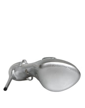Dolce & Gabbana Silver Leather Platform Keira Sandals Shoes