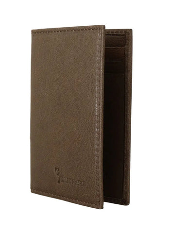 Brown Leather Bifold Wallet Billionaire Italian Couture