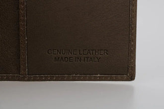Brown Leather Bifold Wallet Billionaire Italian Couture