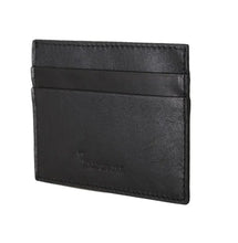 Black Leather Cardholder Wallet Billionaire Italian Couture
