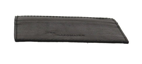 Black Leather Cardholder Wallet Billionaire Italian Couture