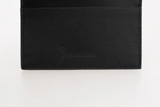 Black Leather Cardholder Wallet Billionaire Italian Couture