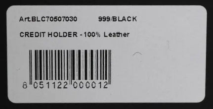 Black Leather Cardholder Wallet Billionaire Italian Couture
