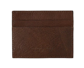 Brown Leather Cardholder Wallet Billionaire Italian Couture