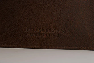 Brown Leather Cardholder Wallet Billionaire Italian Couture