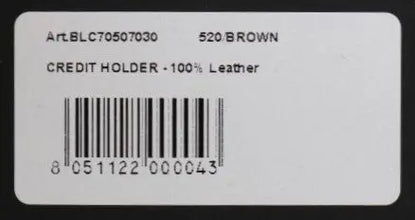 Brown Leather Cardholder Wallet Billionaire Italian Couture