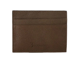Brown Leather Cardholder Wallet Billionaire Italian Couture