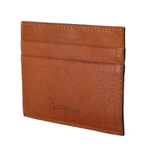 Brown Leather Cardholder Wallet Billionaire Italian Couture