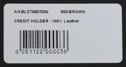 Brown Leather Cardholder Wallet Billionaire Italian Couture