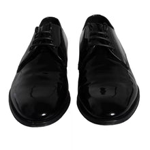 Dolce & Gabbana Black Calfskin Leather Derby Men Dress Shoes