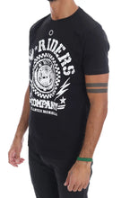 Black Cotton RIDERS Crewneck T-Shirt Frankie Morello