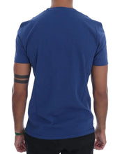 Blue Cotton RIDERS Crewneck T-Shirt Frankie Morello