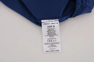 Blue Cotton RIDERS Crewneck T-Shirt Frankie Morello