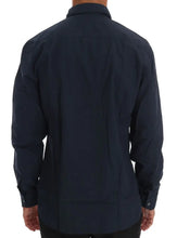 Blue Casual Cotton Long Sleeve Shirt John Galliano