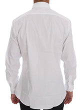 White Cotton Stretch Slim Fit Dress Shirt Moschino