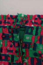 Pink Green Jacquard Pencil Skirt Dolce & Gabbana