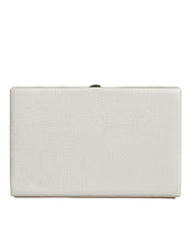 Dolce & Gabbana White Leather Gold Frame Clutch Evening Party Purse Bag