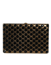 Dolce & Gabbana Gold Crystal Bifold Clutch Evening Party Women Purse Bag