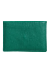 Dolce & Gabbana Green Leather Handbag Clutch Mini Purse Pouch Tablet Case