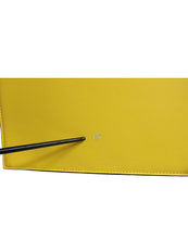 MSGM Yellow Leather Logo Crossbody Sling Shoulder Bag