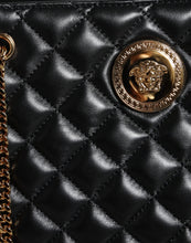 Versace Black Quilted Nappa Leather Shoulder Chain Strap Bag