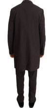 Bordeaux Wool Stretch Long 3 Piece Suit Dolce & Gabbana