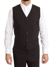Bordeaux Wool Stretch Long 3 Piece Suit Dolce & Gabbana