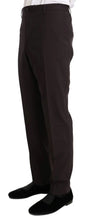 Bordeaux Wool Stretch Long 3 Piece Suit Dolce & Gabbana