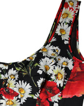 Dolce & Gabbana Black Floral Silk Sleeveless Long Gown Dress