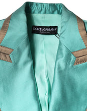 Dolce & Gabbana Metallic Green Single Breasted Blazer Jacket