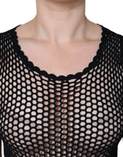 Dolce & Gabbana Black Mesh See Through Sleeveless Tank Top