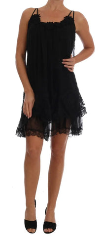 Black Silk Lace Chemise Dress Dolce & Gabbana