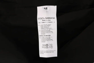 Gray Polka Dotted Wool Stretch Dress Dolce & Gabbana