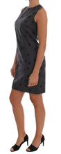 Gray Polka Dotted Sheath Wool Dress Dolce & Gabbana