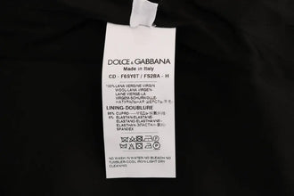 Gray Polka Dotted Sheath Wool Dress Dolce & Gabbana