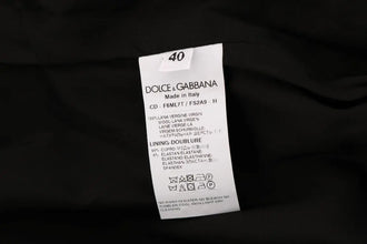 Gray Polka Dotted Sheath Wool Dress Dolce & Gabbana