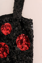 Black Red Polka Sequined Shift Dress Dolce & Gabbana