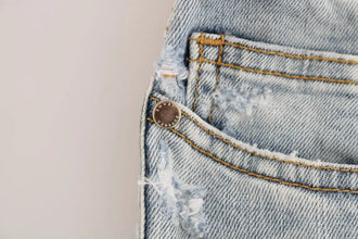Blue Wash Torn Stretch Slim Fit Jeans Versace Jeans